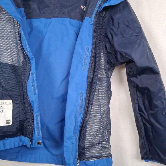 The North Face Hyvent Jacket Youth Boys XS 6 Blue Roll Away Hood Lightweight - Picture 16 of 16